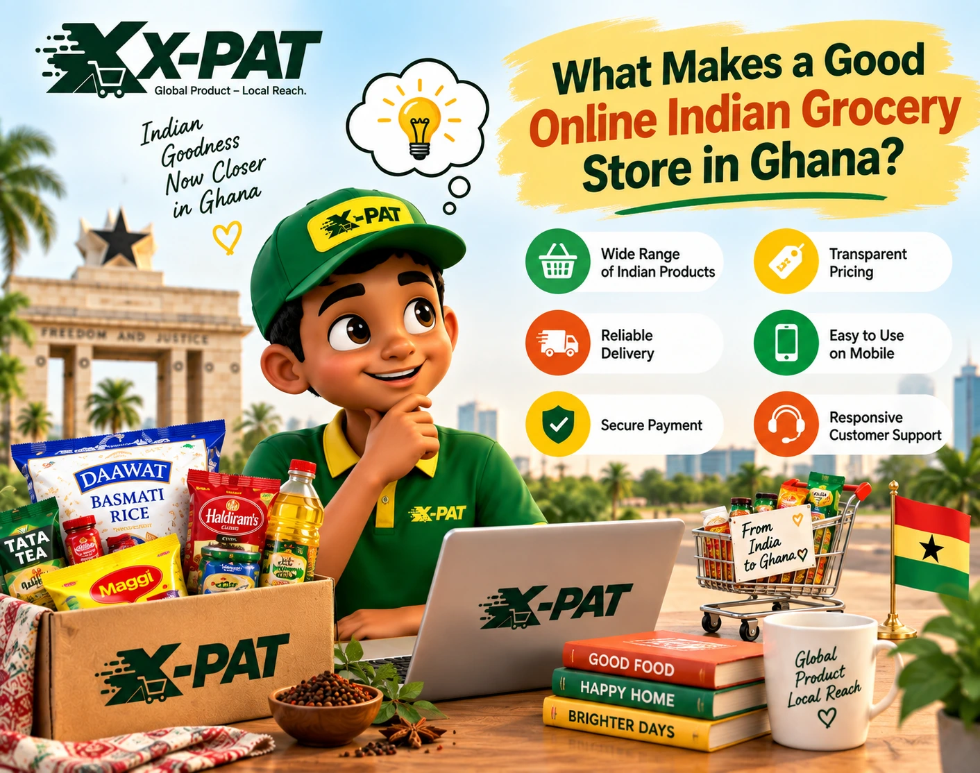 What makes a good online Indian grocery store in Ghana