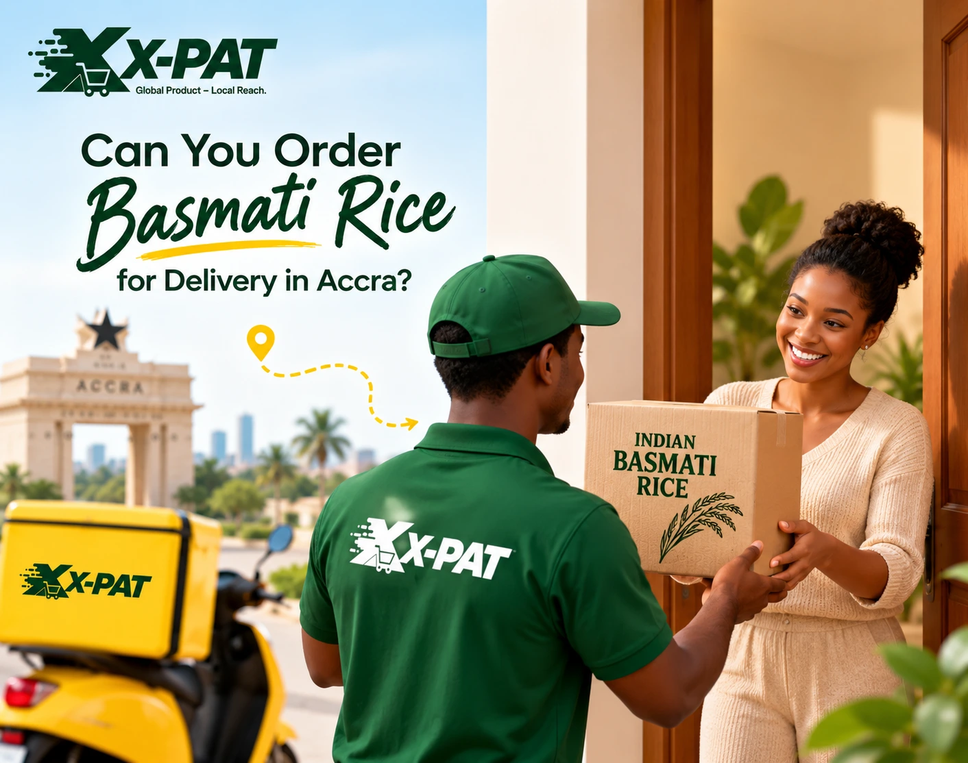Basmati rice delivery in Accra with X-PAT