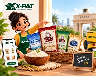 Popular basmati rice brands available for online shopping in Ghana with X-PAT