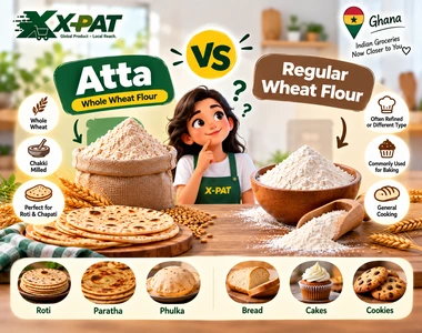 Atta vs regular wheat flour comparison for roti and everyday cooking