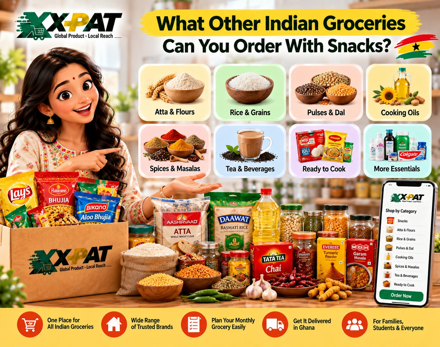 Indian Groceries to Order With Snacks – X-PAT