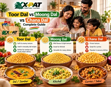 Toor dal vs moong dal vs chana dal comparison for Indian cooking